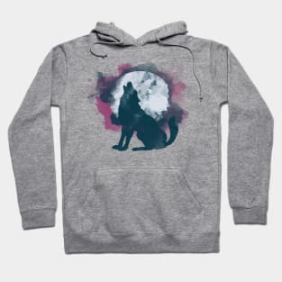 wolf watercolor Hoodie